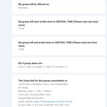 BT consultation signup further details
