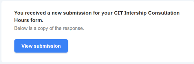 CIT internship consultation form submission