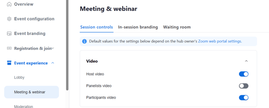 Meeting webinar settings 1