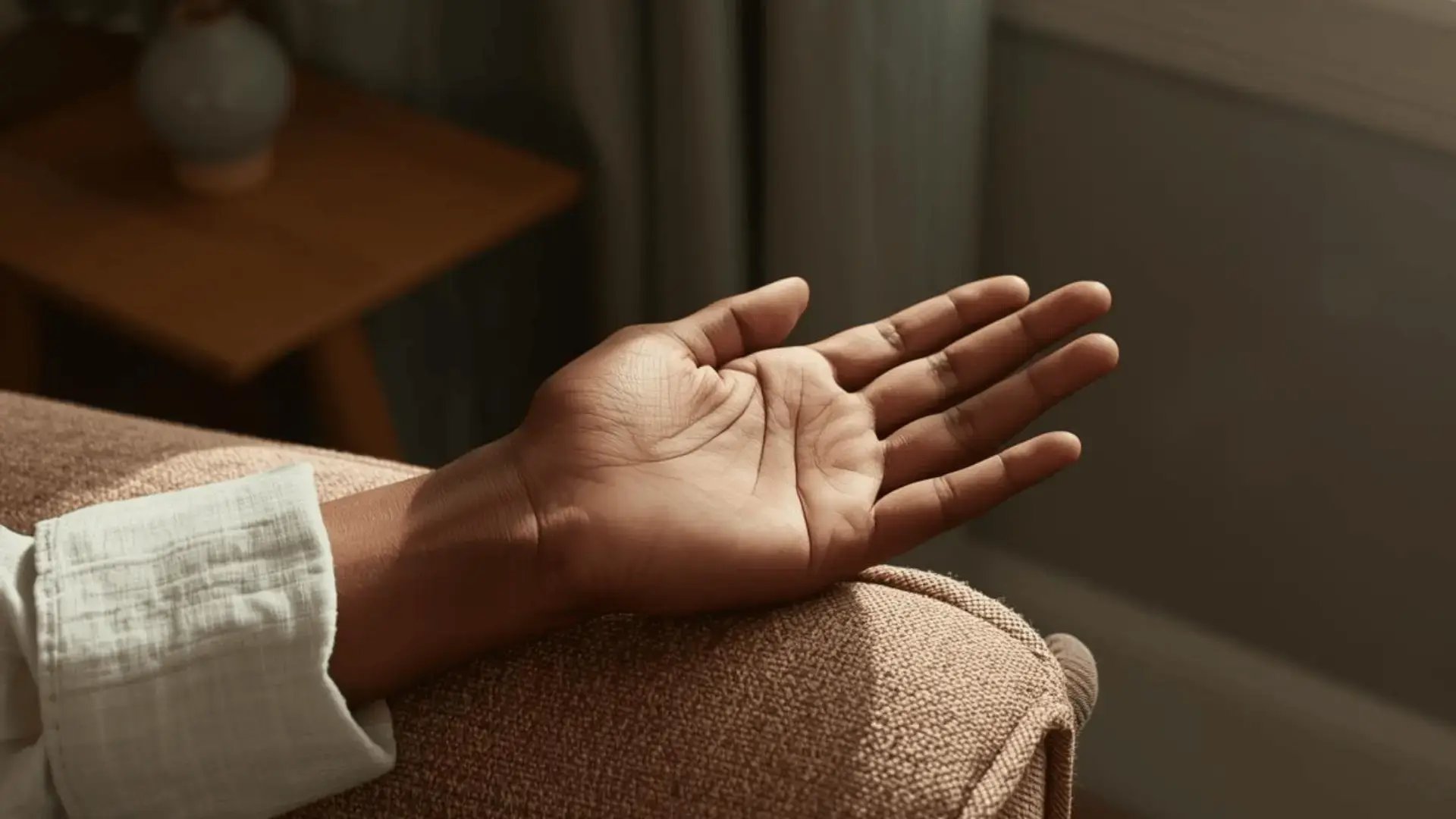 Open Hand on the Chair Arm What is EMDR & Benefits of Doing EMDR Blog for Trauma Therapist Institute